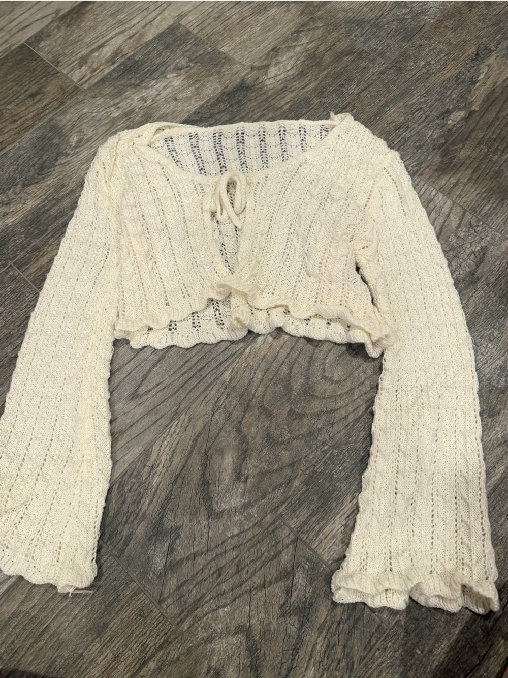 Cream Knit Off-Shoulder Women's Sweater